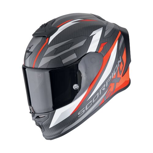 SCORPION Helmet EXO-R1 EVO AIR CARBON AIR RUNNER Matt Black-Red