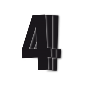 Blackbird kilpanumerot musta 3kpl/srj 13x7cm #4