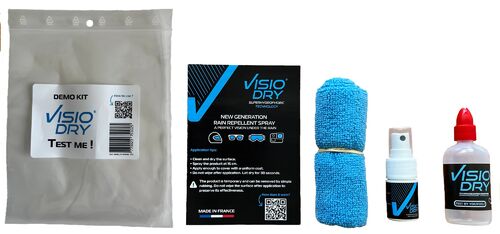 VISIODRY demo kit Superhydrophobic anti-rain AEROSOL 35 mL/50 g 