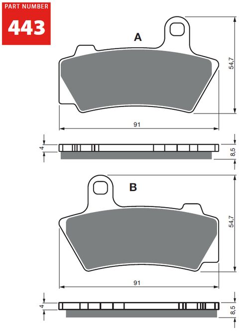 GOLDFREN Brake Pads 443 Ceramic Carbon S33