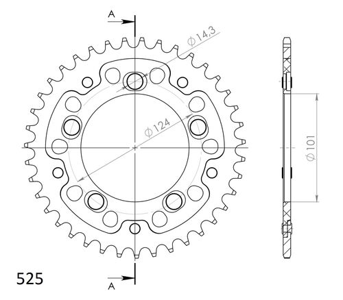 Supersprox Stealth Rear sprocket Orange 