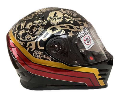 SIMPSON Helmet Venom Tatoo black/chrome