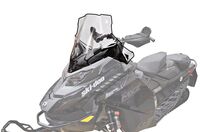 Powermadd Windshield Ski-Doo Gen5 Mid 19", Clear w/Black Fade