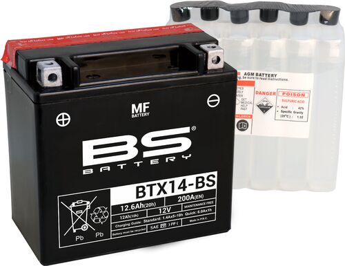 BS Battery  BTX14-BS MF (cp) Maintenance Free