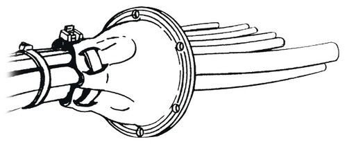 Läpivienti musta PVC pakkaus 5 KPL