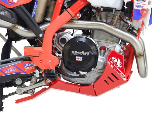 AXP Xtrem HDPE Skid Plate Red Beta 350/390/430/480 RR RACE 24- /RR/RR XPRO 25