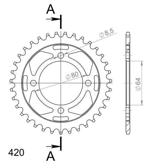 Supersprox / JT Rear sprocket 834,36
