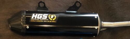 HGS Äänenvaimennin Musta hiilikuitupäädyllä 2T Racing KTM SX250/300 23-,TC250 23