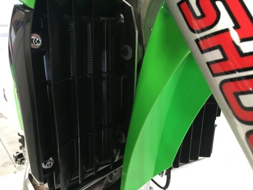 AXP Radiator Braces Black Spacers Kawasaki KX250F 17-18