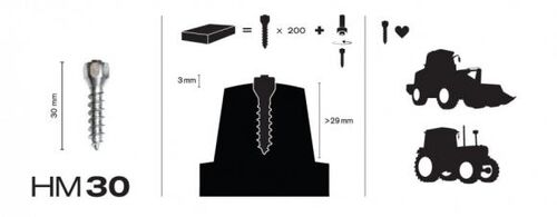MaxiGrip Studs 150pcs. 30mm Inc installation tool