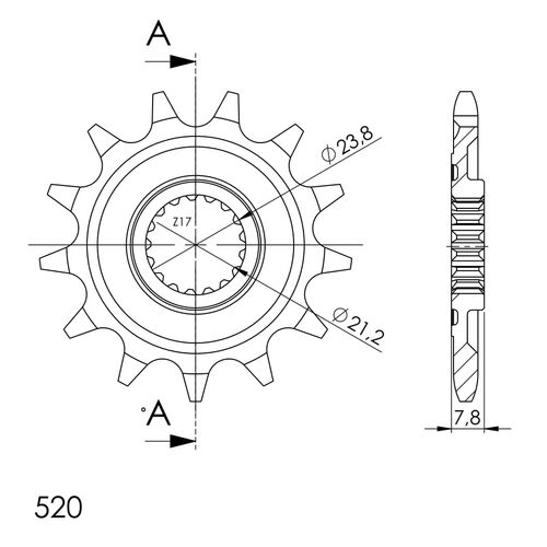 Supersprox eturatas HO CRF250R 2018 Z13