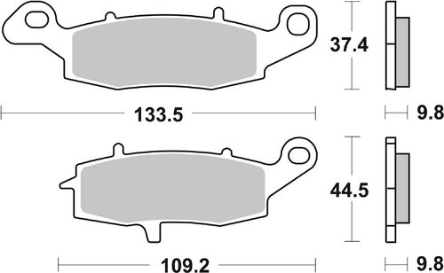 Sbs Jarrupalat Sintered Taakse