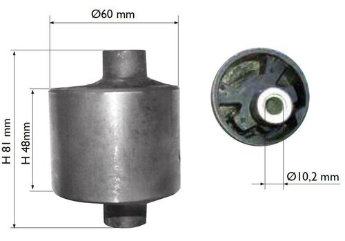 Vaihteiston kumityyny, Epäkesko, Ligier Lombardini 442 DCI, 492 DCI , (0131832)