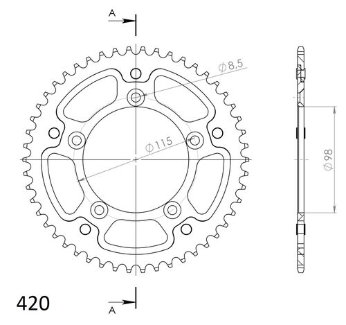 Supersprox Stealth takaratas KTM SX65 50