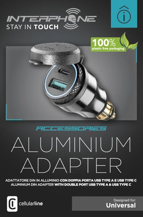 Interphone Din Adapter - 2 Usb