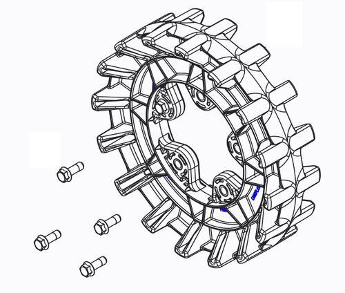 Camso Sprockets 16 teeth 4S, 5 bolt 3/8-16 x 1 1/4