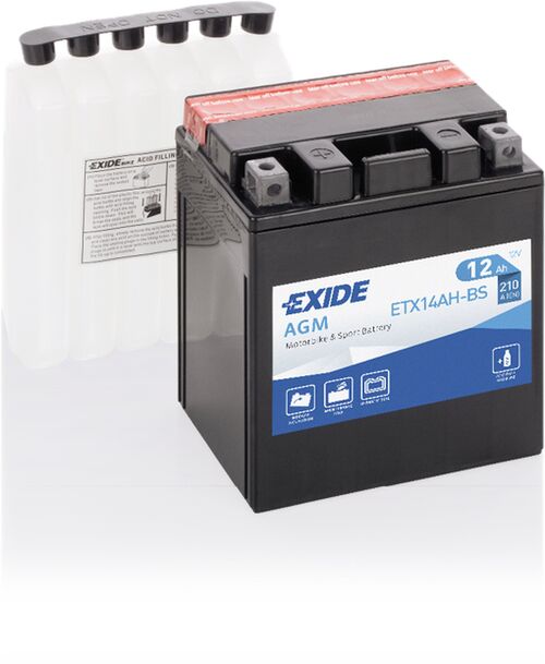 Exide akku ETX14AH-BS sis.happopatruunan