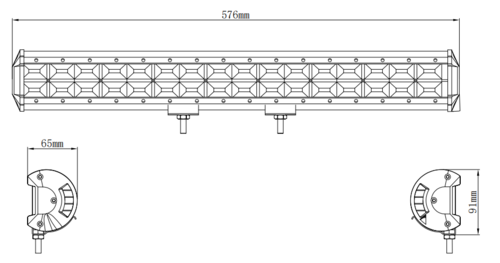 Kinwons Led Bar 10-30V 384W Flood