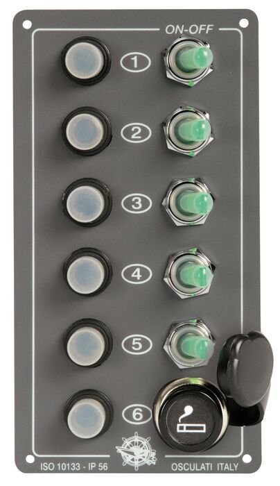 5 switches panel + lighter