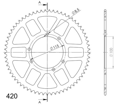 Supersprox Takaratas, 65, Punainen, Fantic 50cc