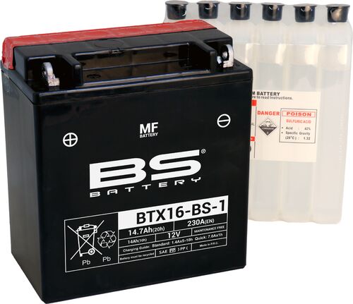 BS Battery  BTX16-BS-1 MF (cp) Maintenance Free
