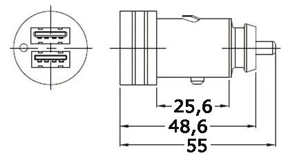 *Double USB plug