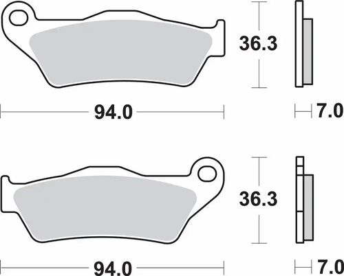 Sbs Brakepads Sintered rear