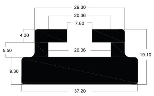 Sno-X Liukukisko Arctic Cat 107,5cm Musta