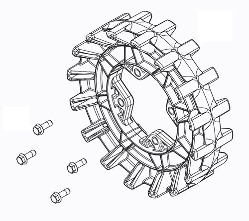 Camso Sprockets 16 teeth 4S, bolt 3/8-16 x 1 1/4