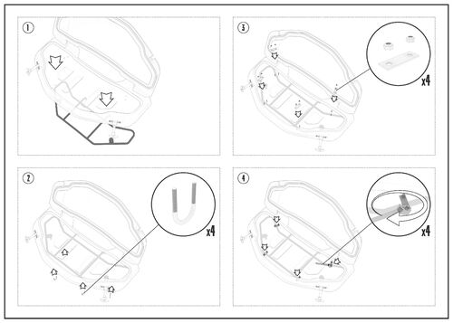TESSERACT Kuljetuslaukku eteen Linhai 500 520