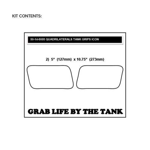 Stompgrip Universal Quadrilateral Tank Grips - Icon : Clear