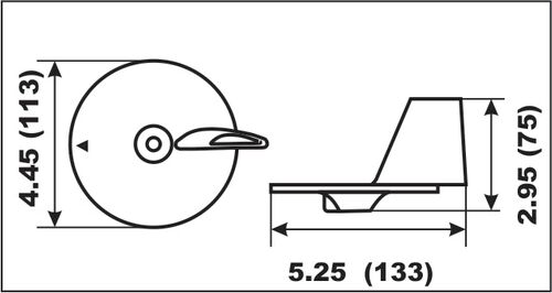 Perf metals anodi evä Honda BF75/BF90/BF115/BF130