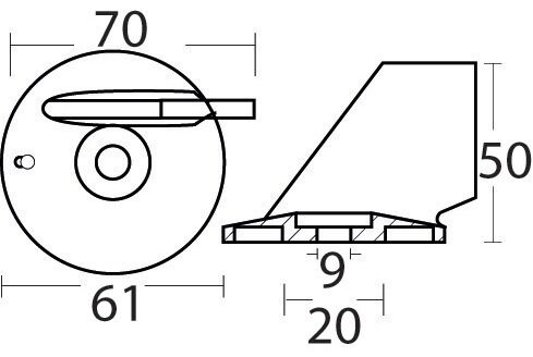 Osculati anodi evä (sinkki) Johnson/Evinrude/Suzuki