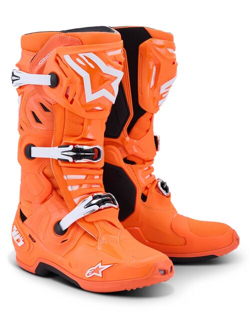 Alpinestars Ajosaapas Vented Tech 10 Fluo Oranssi/Valkoinen