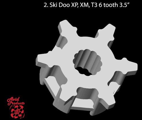 Avid Vetopyöräpari Ski Doo/Lynx 3,5" 6 hamp