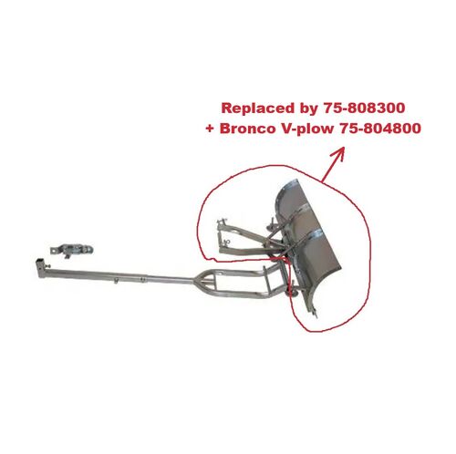 Bronco Adaptor for V-plow 75-804800 for Yamaha Lejab pushframe
