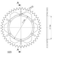 Supersprox Alu takaratas Husqv. Punainen 45