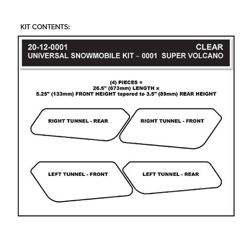 Stompgrip Snowmobile Tunnel Grip - Super Volcano : Clear