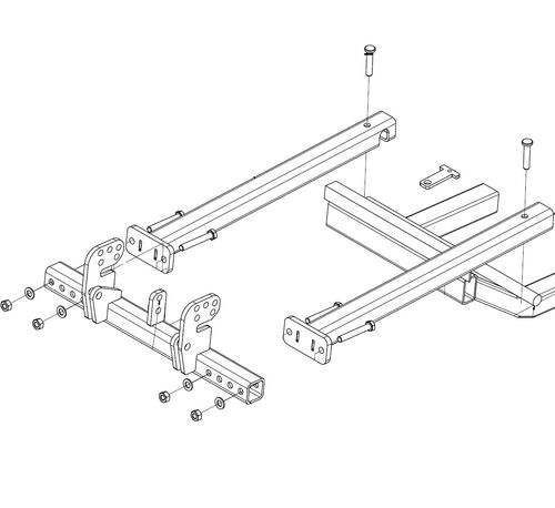 Bronco Adaptor for V-plow 75-804800 for Yamaha Lejab pushframe
