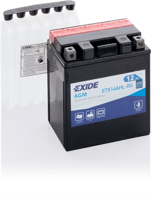 Exide akku ETX14AHL-BS sis.happopatruunan