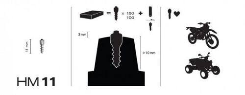 MaxiGrip Studs 11mm 150pcs Inc installation tool