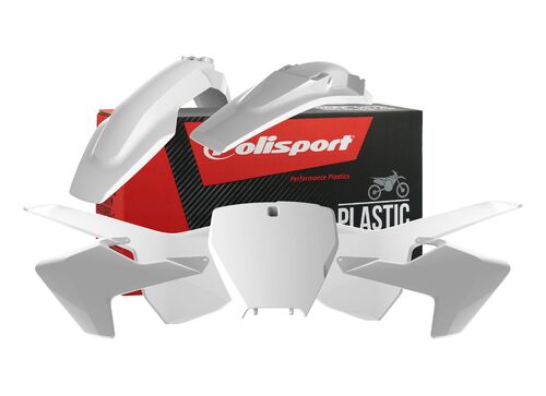 Polisport plastic kit TC125/250, FC250/350/450 16-18 White