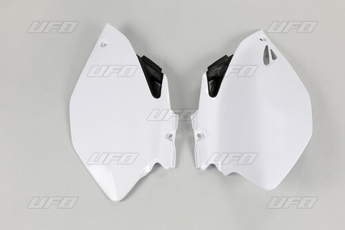 UFO Side number plates YZF250/450 06-09 White 046