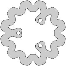 Delta-BrakingJarrulevy, Taka, Ulko Ø 180mm, Aprilia / Derbi / Gilera / Rieju