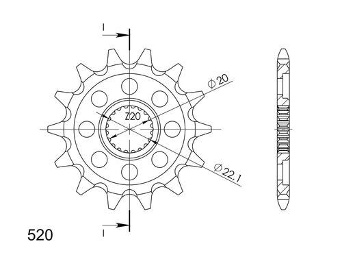 Supersprox Front Sprocket YA YZ125/YZ250F/WR250F z15