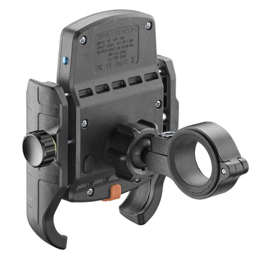 Interphone Wireless charging, phoneholder for 65-90mm wide phone, 12-32mm ba