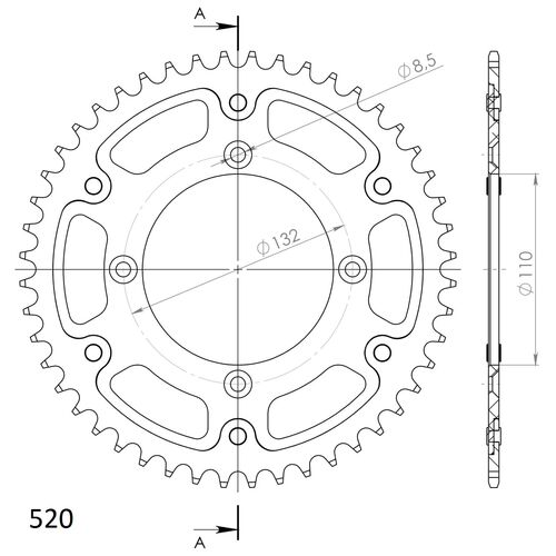 Supersprox Stealth Rear sprocket Orange 