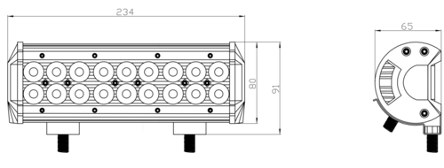 Kinwons Led Kaukovalopaneeli 10-30V 54W Combo