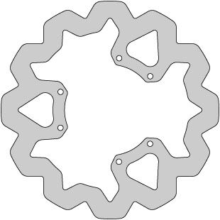 Delta-Braking Jarrulevy, Etu, Ulko Ø 260mm, Aprilia / Derbi / Gilera / Rieju