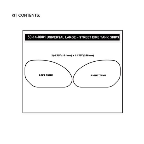 Stompgrip Universal Large Street Bike Tank Grips - Icon : Clear